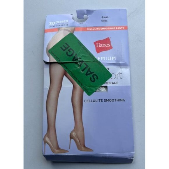 Hanes Premium Women's Sheer High-Waist Shaping Pantyhose Nude Small - Picture 3 of 5